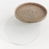 Napa Graywash BURMA RATTAN SERVING STAND