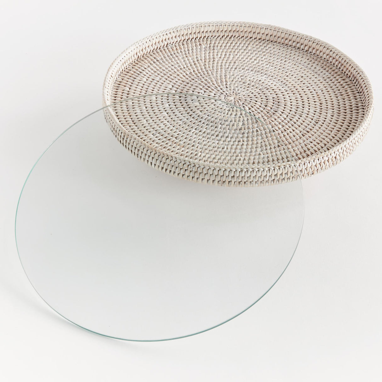 Napa Whitewash BURMA RATTAN SERVING STAND