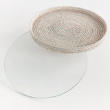 Napa Whitewash BURMA RATTAN SERVING STAND