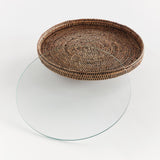 Napa Warm Brown BURMA RATTAN SERVING STAND