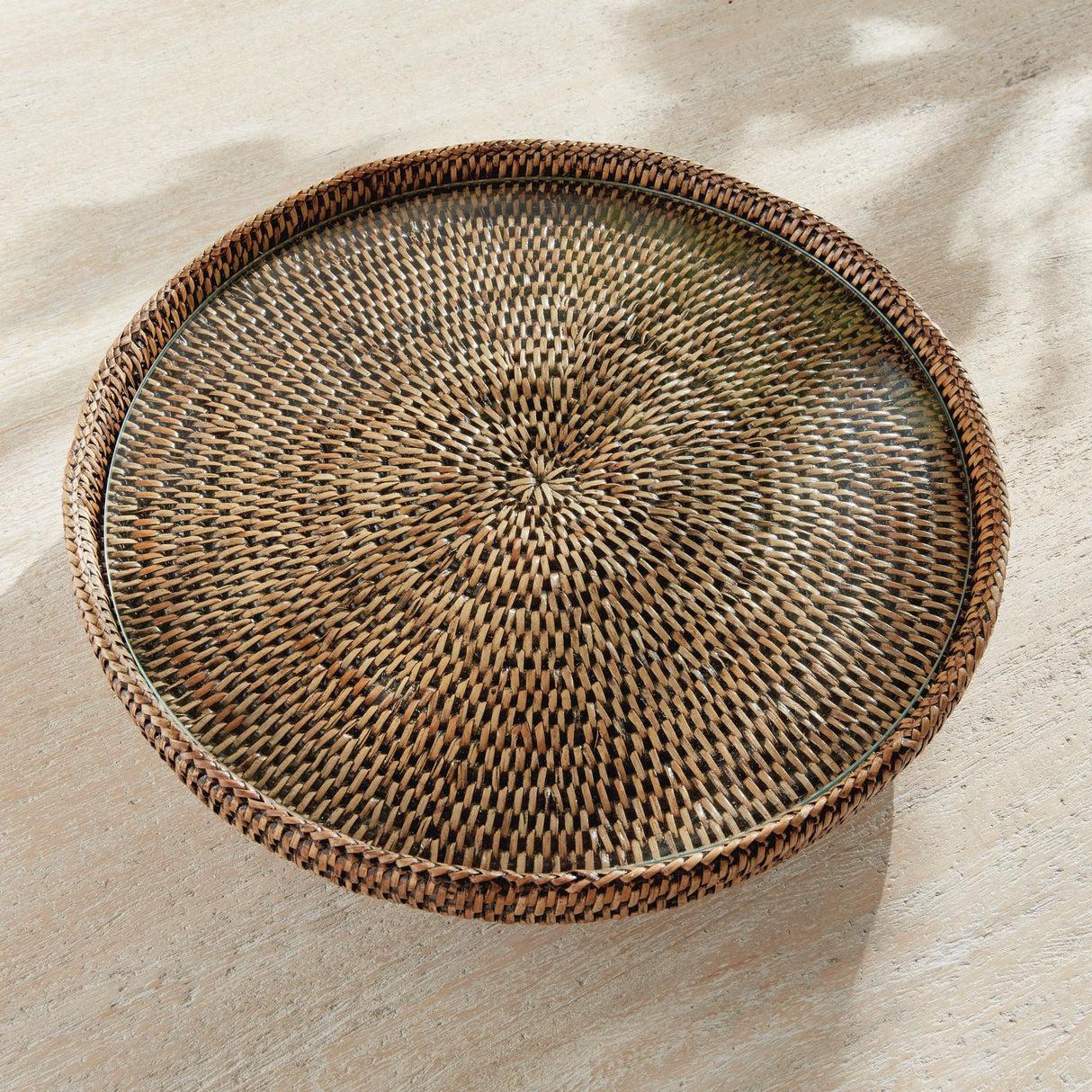 Napa Warm Brown BURMA RATTAN SERVING STAND