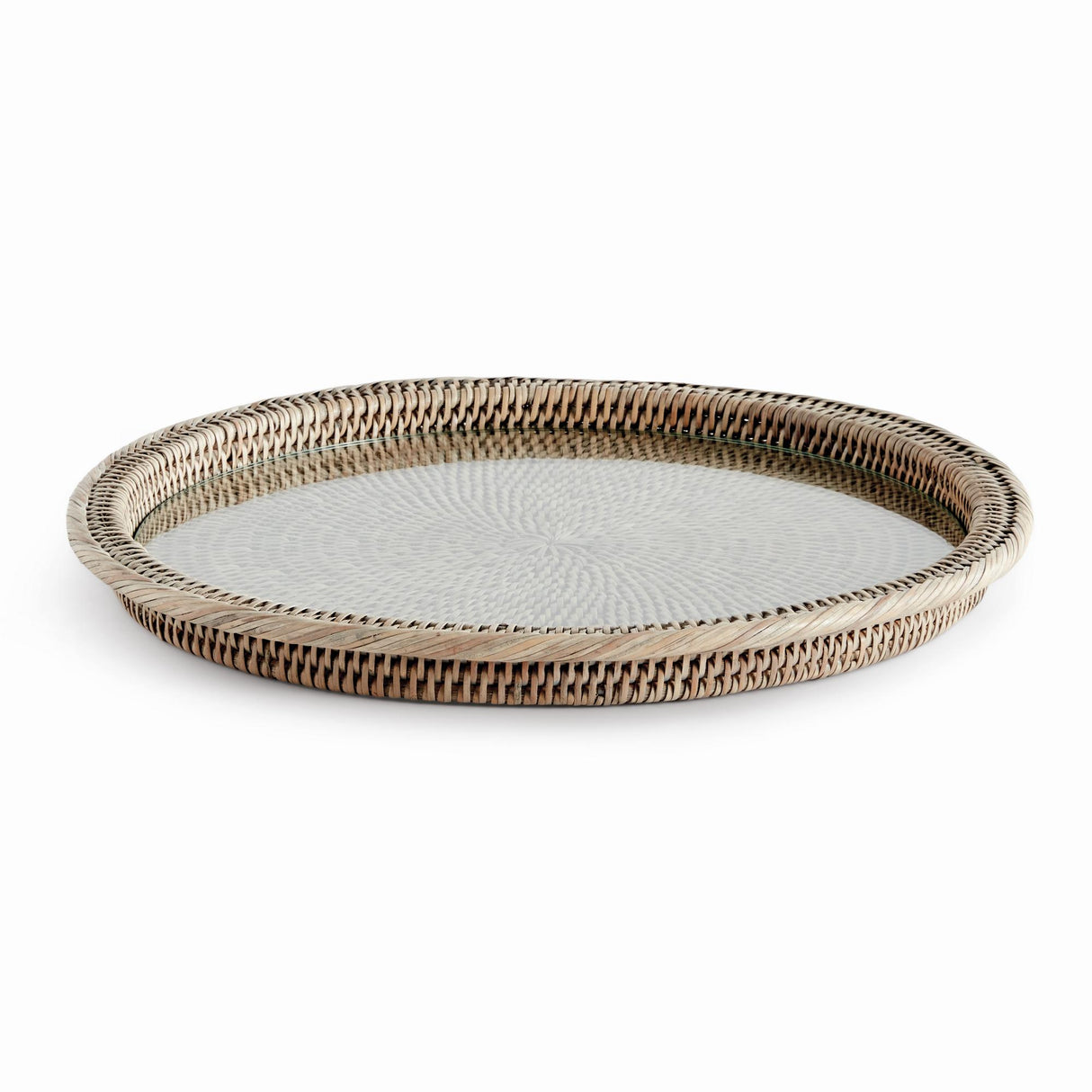 Napa Graywash BURMA RATTAN SERVING PLATTER