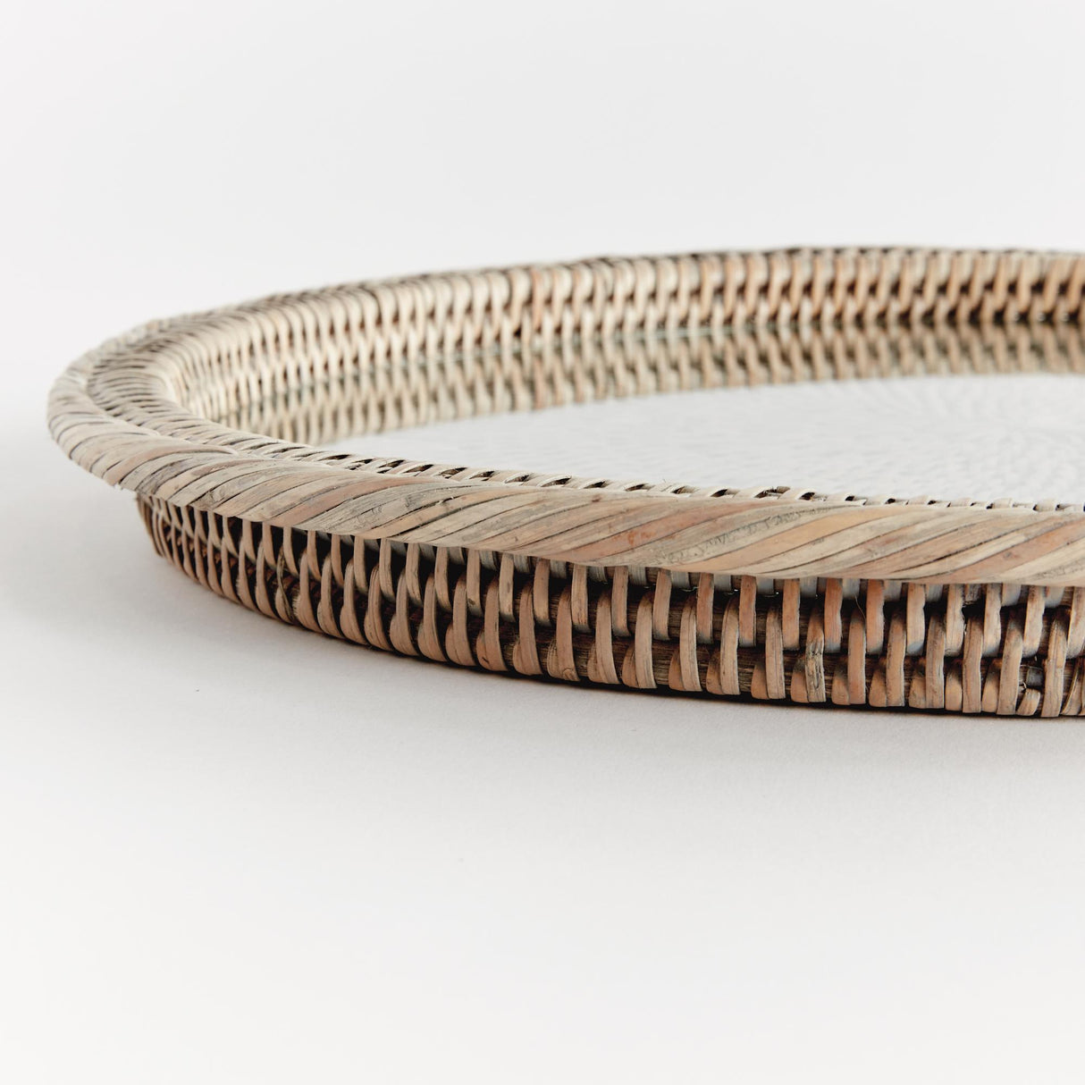 Napa Graywash BURMA RATTAN SERVING PLATTER