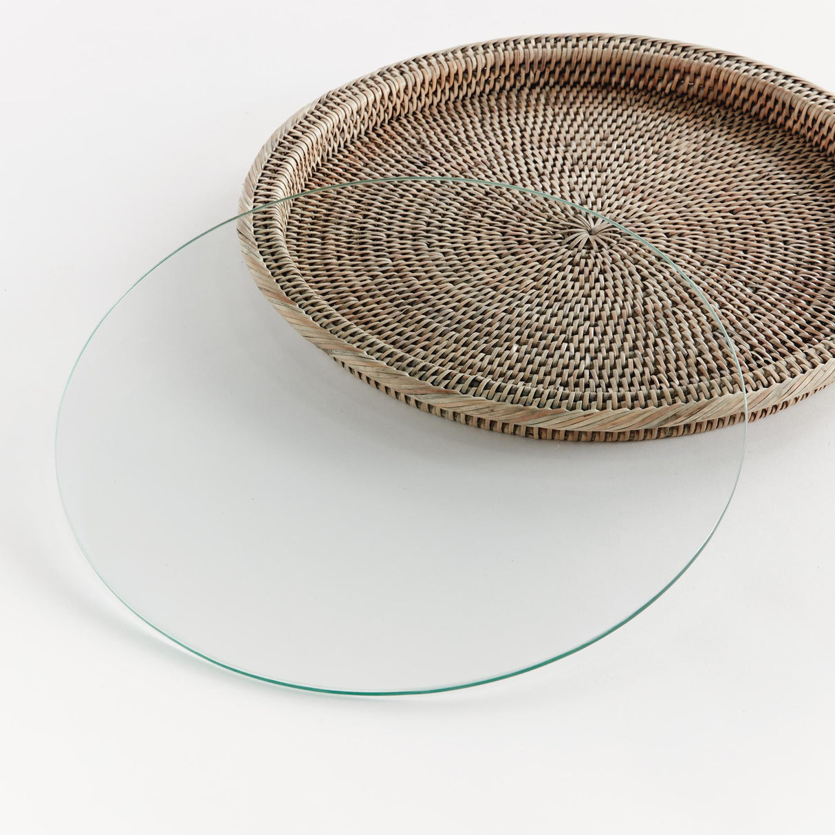 Napa Graywash BURMA RATTAN SERVING PLATTER