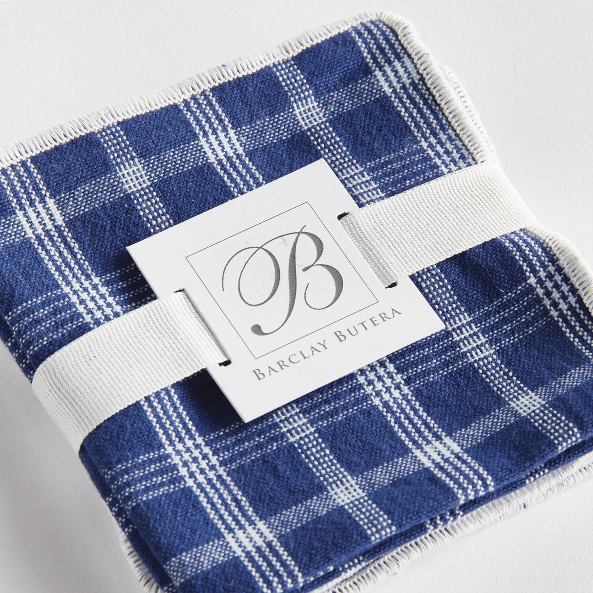 Napa Navy BARCLAY BUTERA OAKWOOD COCKTAIL NAPKINS, SET OF 4