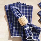 Napa Navy BARCLAY BUTERA OAKWOOD COCKTAIL NAPKINS, SET OF 4