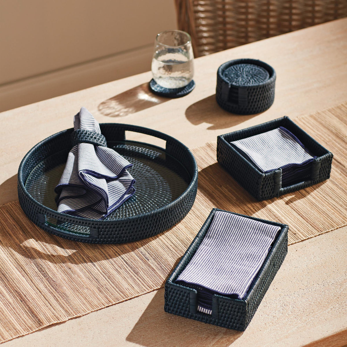 Napa Navy BARCLAY BUTERA VISTA DINNER NAPKINS, SET OF 4