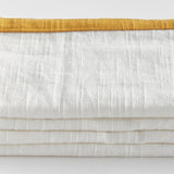 Napa White/Ochre CONNOR DINNER NAPKINS, SET OF 4