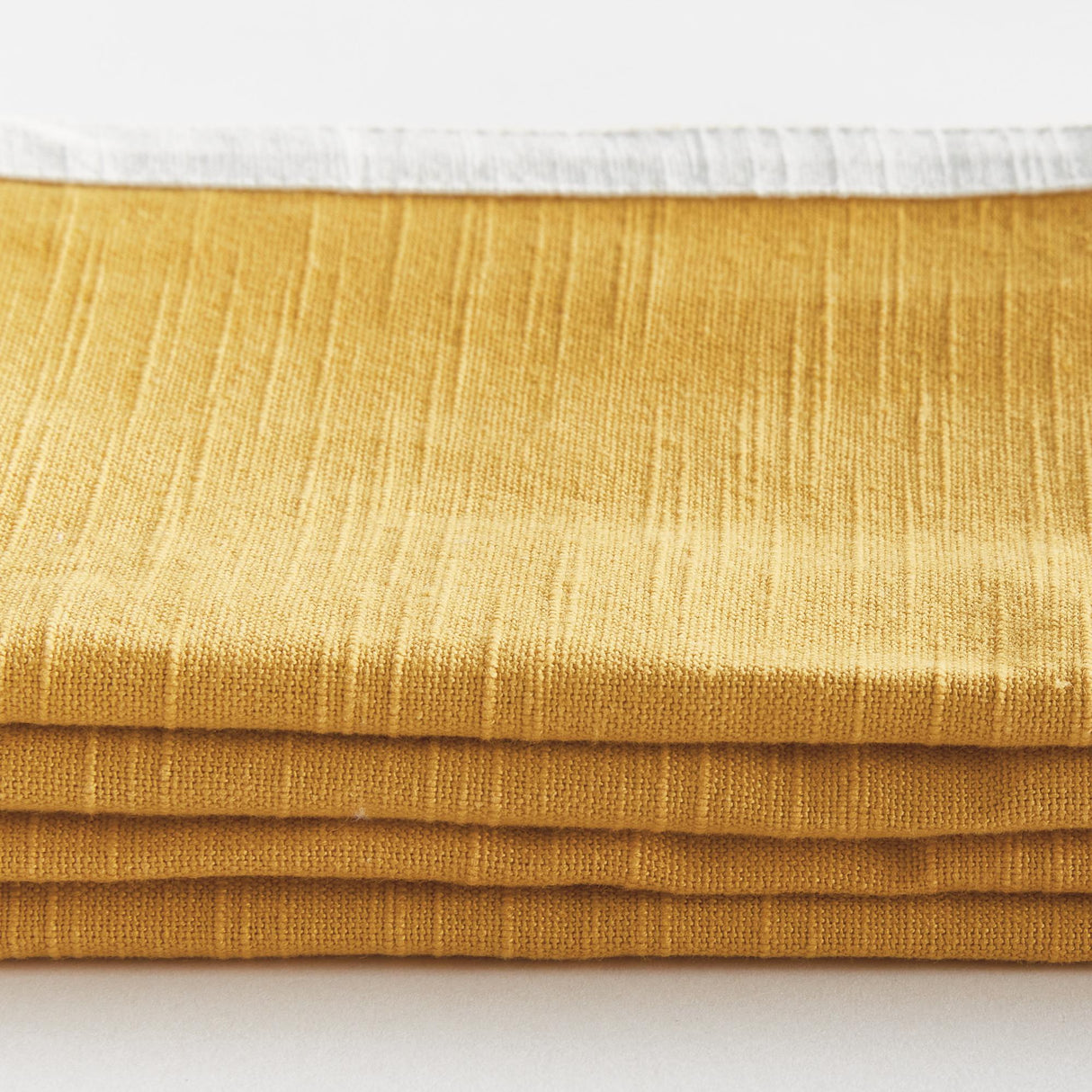 Napa Ochre/White JASE DINNER NAPKINS, SET OF 4