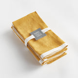 Napa Ochre/White JASE DINNER NAPKINS, SET OF 4