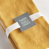Napa Ochre/White JASE DINNER NAPKINS, SET OF 4