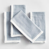 Napa Blue/White PAIGE DINNER NAPKINS, SET OF 4