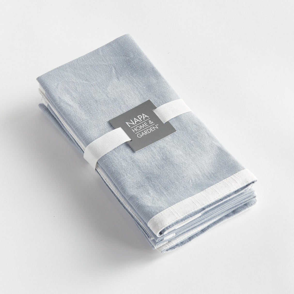 Napa Blue/White PAIGE DINNER NAPKINS, SET OF 4