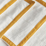 Napa White/Ochre CONNOR COCKTAIL NAPKINS, SET OF 4