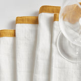 Napa White/Ochre CONNOR COCKTAIL NAPKINS, SET OF 4