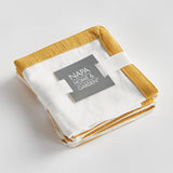 Napa White/Ochre CONNOR COCKTAIL NAPKINS, SET OF 4