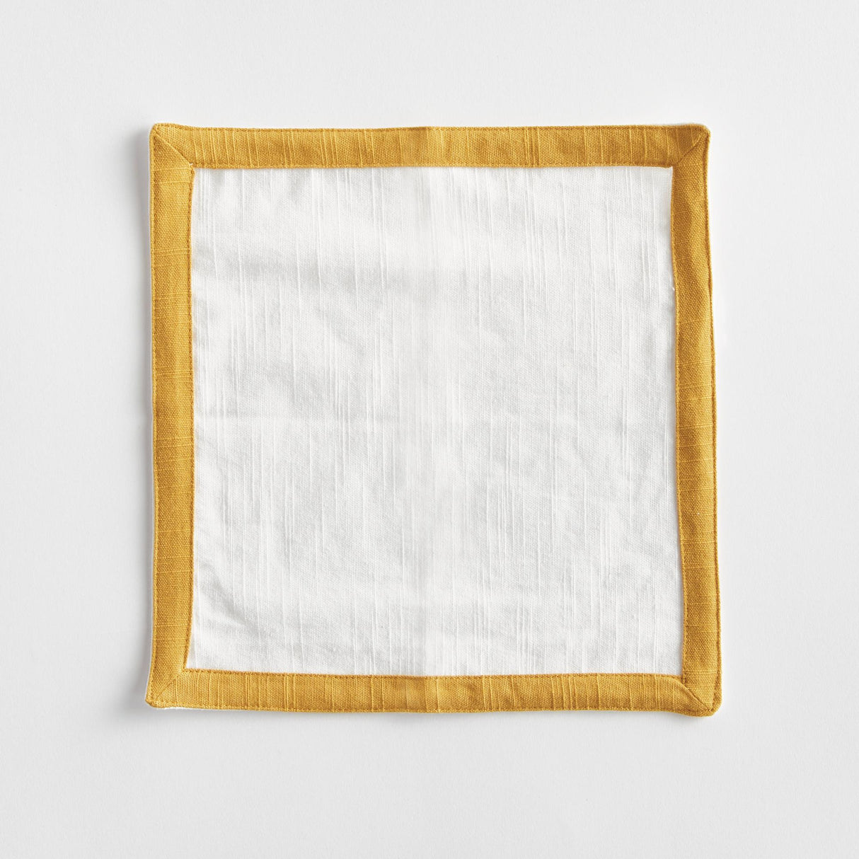 Napa White/Ochre CONNOR COCKTAIL NAPKINS, SET OF 4
