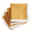 Napa Ochre/White JASE COCKTAIL NAPKINS, SET OF 4