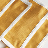 Napa Ochre/White JASE COCKTAIL NAPKINS, SET OF 4