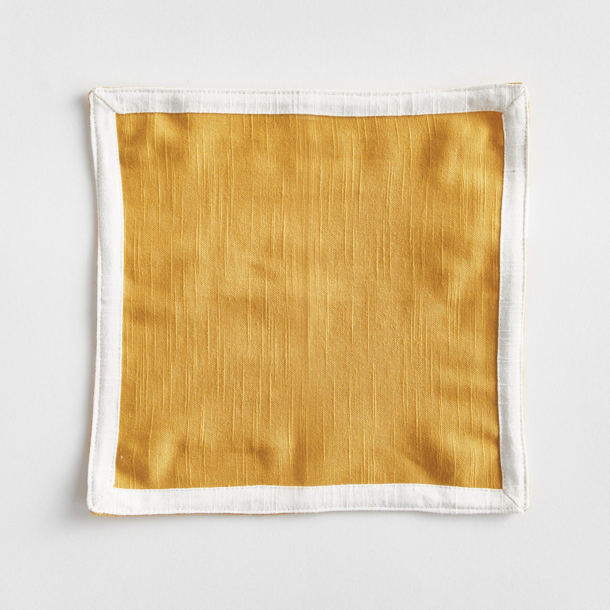 Napa Ochre/White JASE COCKTAIL NAPKINS, SET OF 4