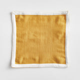 Napa Ochre/White JASE COCKTAIL NAPKINS, SET OF 4
