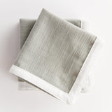 Napa Green/White FERNBROOK COCKTAIL NAPKINS, SET OF 4