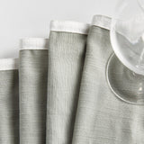 Napa Green/White FERNBROOK COCKTAIL NAPKINS, SET OF 4