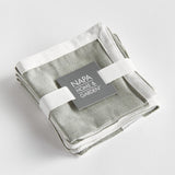 Napa Green/White FERNBROOK COCKTAIL NAPKINS, SET OF 4