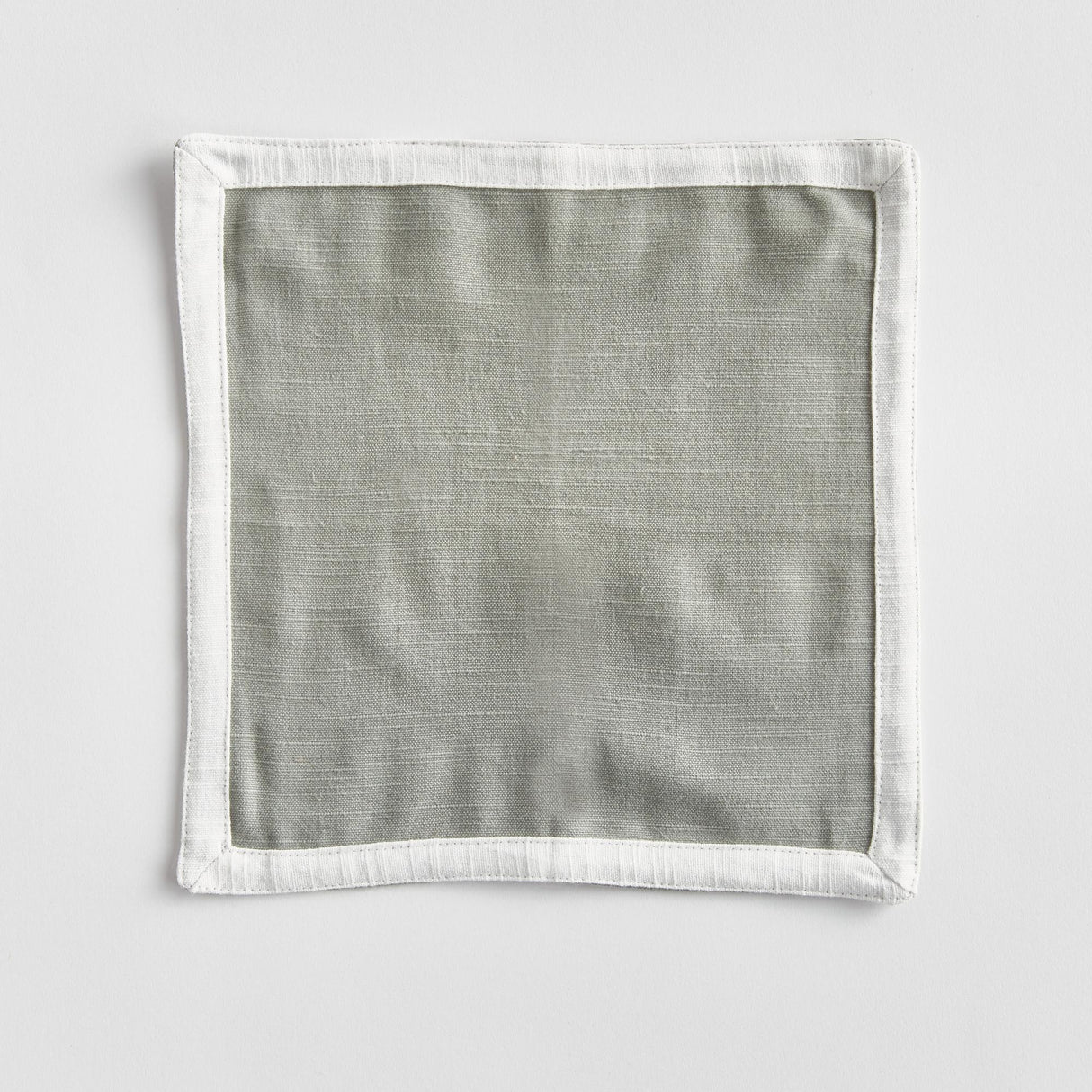 Napa Green/White FERNBROOK COCKTAIL NAPKINS, SET OF 4