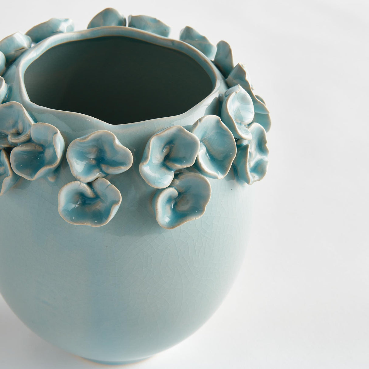 Napa Ice Blue PETITE FLEUR VASE SHORT