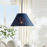 Napa Dark Blue TRISTAN RATTAN PENDANT