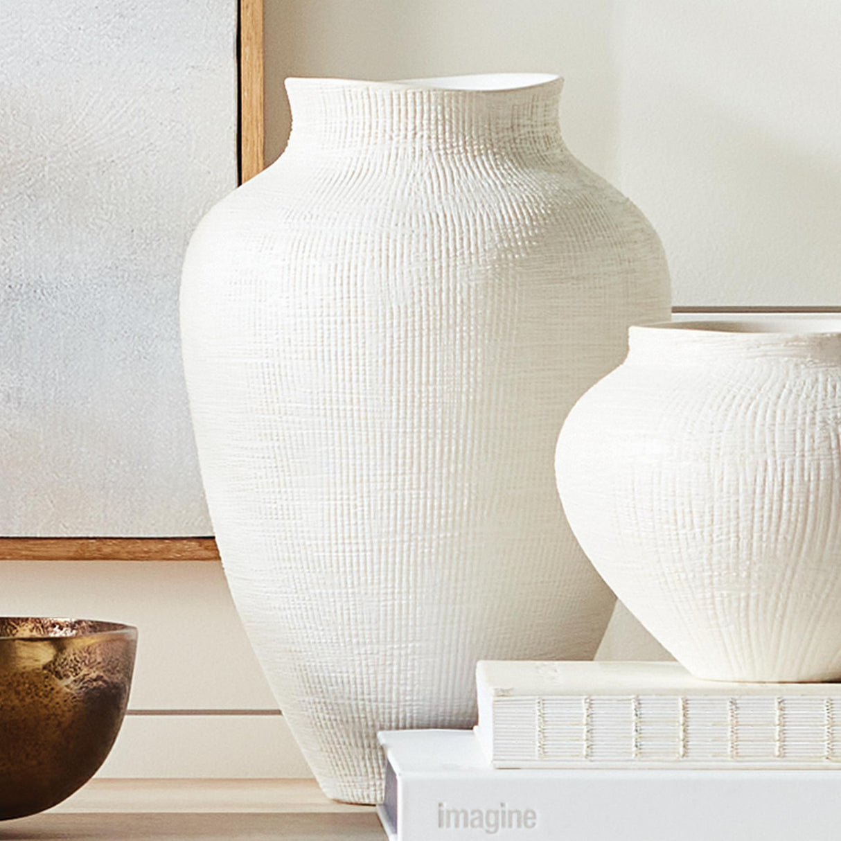 Napa Matte White BARCLAY BUTERA OJAI VASE SMALL