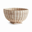 Napa Whitewash CHARLESTON RATTAN FOOTED BOWL SMALL