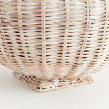 Napa Whitewash CHARLESTON RATTAN FOOTED BOWL SMALL