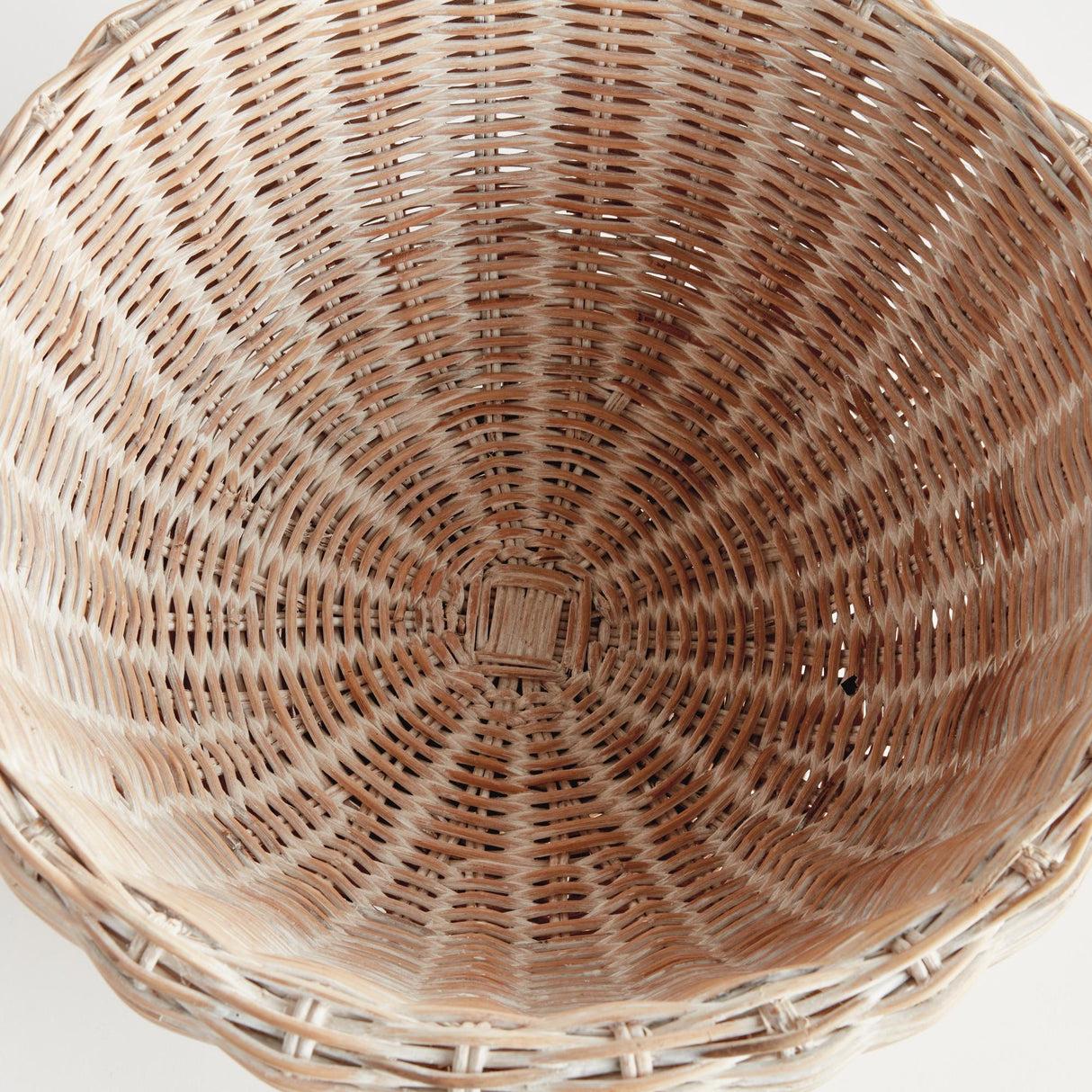 Napa Whitewash CHARLESTON RATTAN FOOTED BOWL SMALL