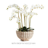 Napa Whitewash CHARLESTON RATTAN FOOTED BOWL SMALL