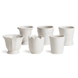 Napa Classic White MIRABELLE MINI CACHEPOTS, SET OF 6