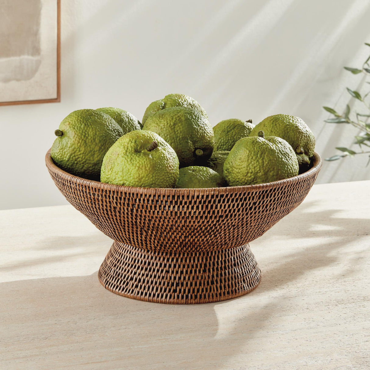 Napa Warm Brown BURMA RATTAN OFFERING BOWL