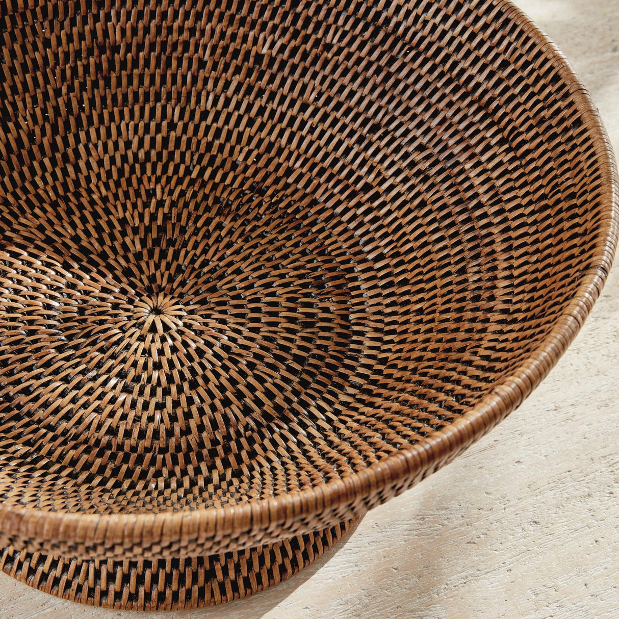 Napa Warm Brown BURMA RATTAN OFFERING BOWL