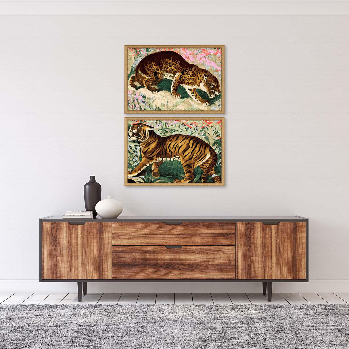 Paragon Concrete Jungle Cats S/2 Multi 17 X 25 X 2 Wall Art