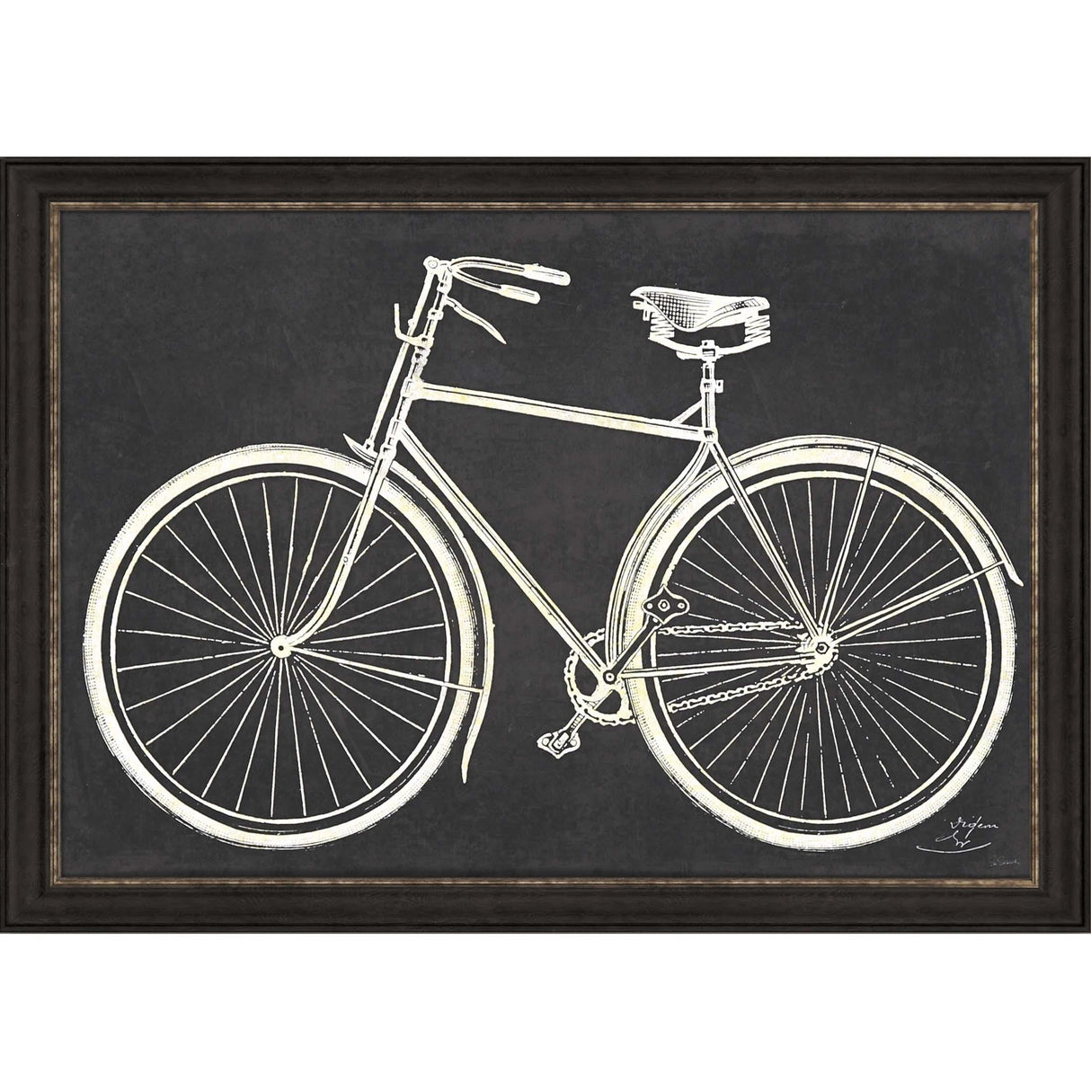 Paragon Blueprint Bicycle Black 29 X 41 X 2 Wall Art