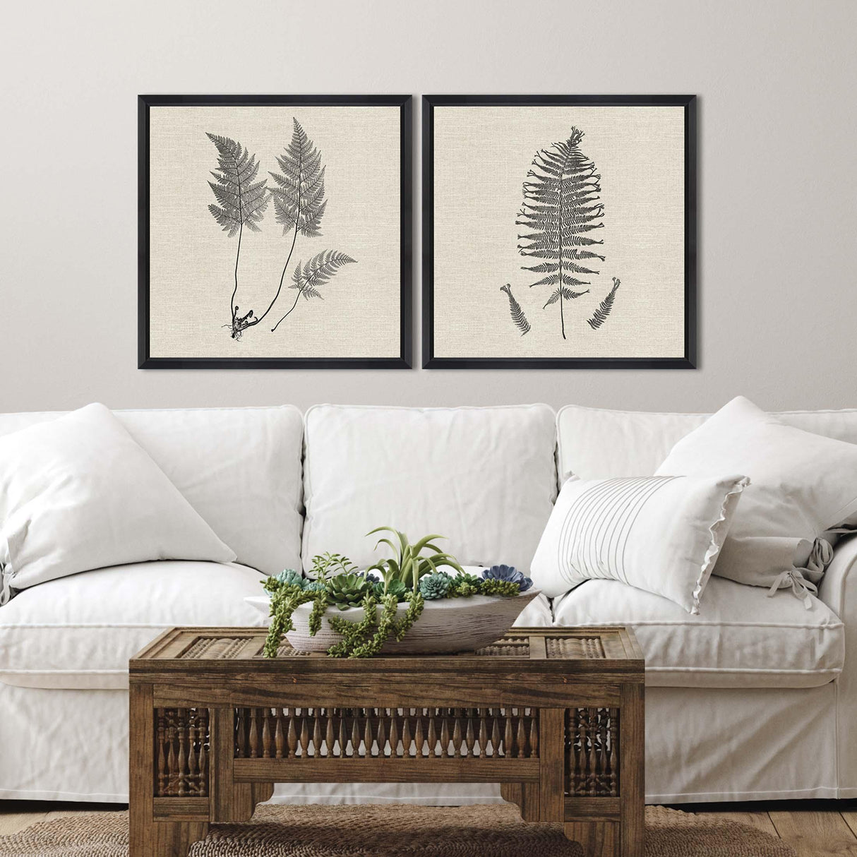 Paragon Modern Ferns I S/2 Neutral 26 X 26 X 2 Wall Art