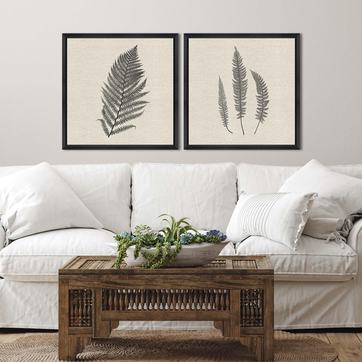 Paragon Modern Ferns II S/2 Neutral 26 X 26 X 2 Wall Art