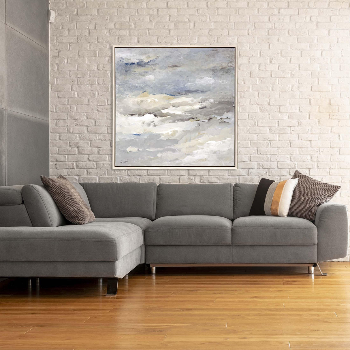 Paragon Sea Meets Sky Neutral 37 X 37 X 3 Wall Art
