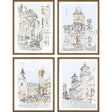 Paragon Street Scenes S/4 Multi 25 X 19 X 2 Wall Art