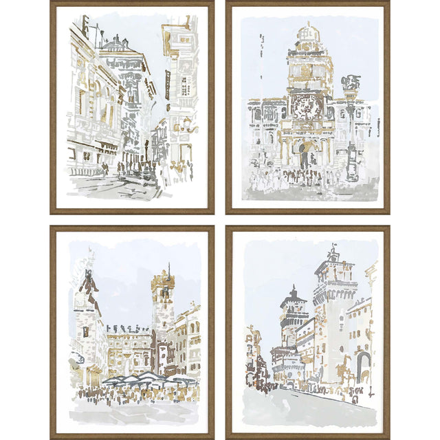 Paragon Street Scenes S/4 Multi 25 X 19 X 2 Wall Art