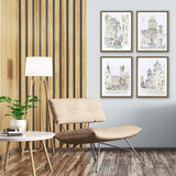 Paragon Street Scenes S/4 Multi 25 X 19 X 2 Wall Art