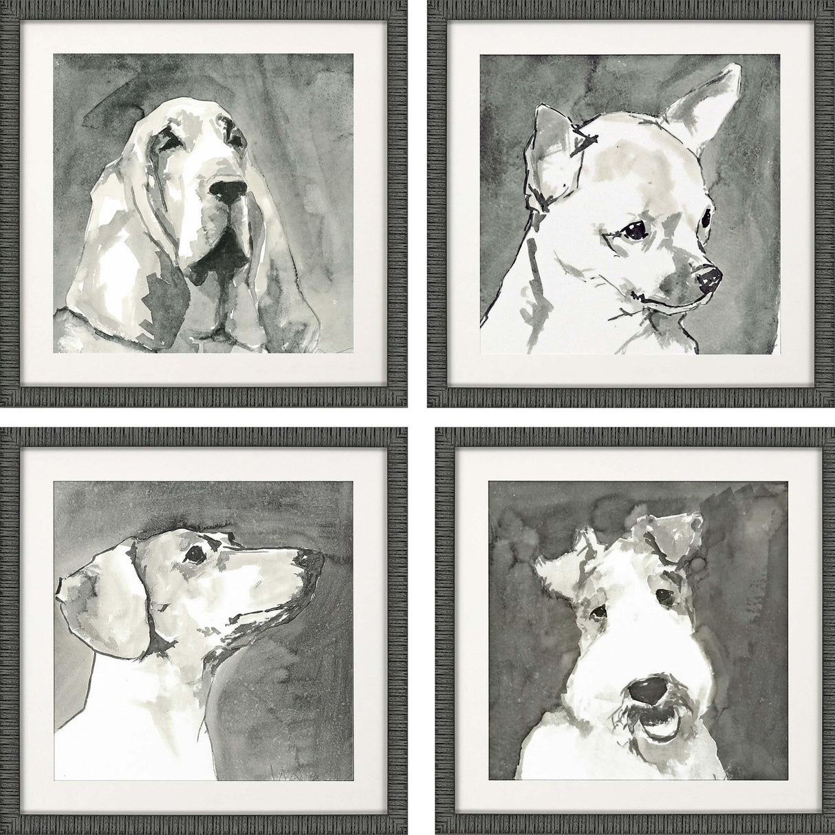 Paragon Modern Dog S/4 Neutral 21 X 21 X 2 Wall Art