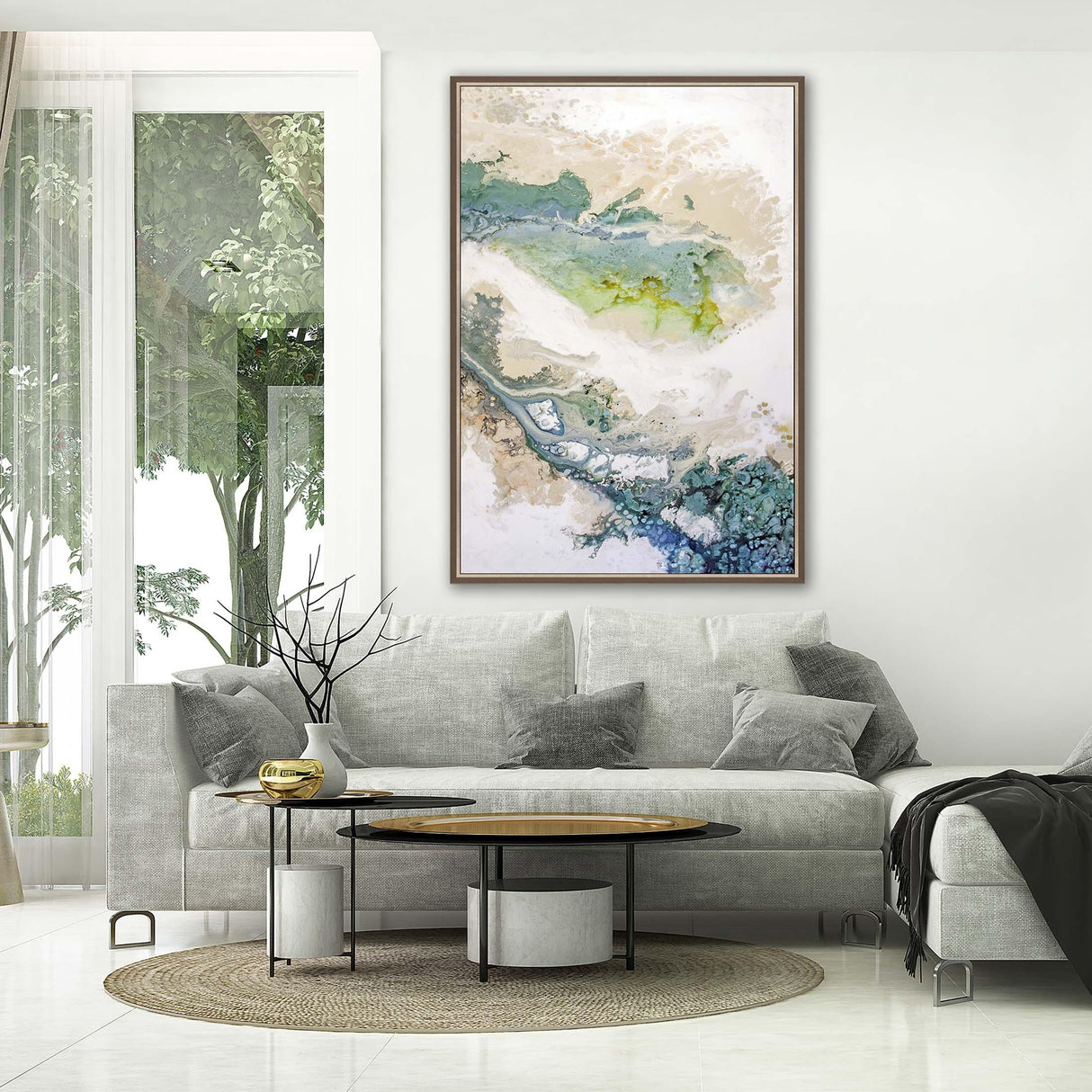 Paragon Minutiae Turquoise 74 X 57 X 3 Wall Art
