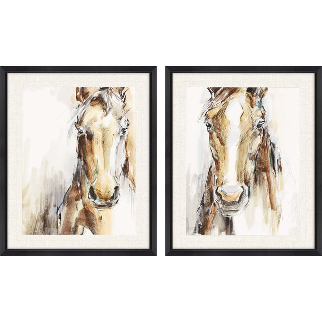 Paragon Gift Horse S/2 Brown 31 X 25 X 2 Wall Art